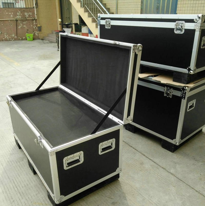 Алюминиевая кожаная авиационная упаковочная коробка, настраиваемая большая пузырчатая пленка, хлопковая летная коробка, упаковочная коробка для тележки из алюминиевого сплава