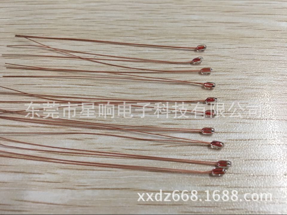 玻璃头珠状NTC热敏电阻100K 1%3950 可耐温300度 厂家直销