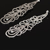 Fashionable crystal, earrings, accessory, Korean style, flowered, wholesale