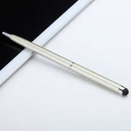跨境货源 两用 金属触摸屏笔 电容笔手写笔触控笔 牙签笔多色可选