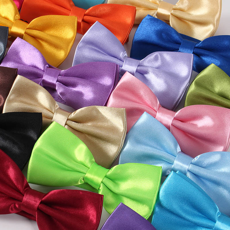 单色领结 涤纶丝 男士结婚派对宴会新潮纯色现货领结批发|ru