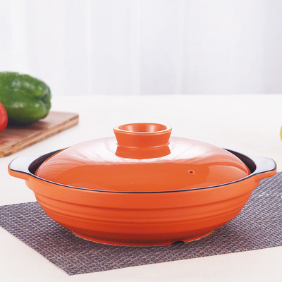 耐高温陶瓷砂锅 煲汤炖肉熬粥汤锅砂锅 韩国彩色焖烧不粘陶瓷砂锅|ru