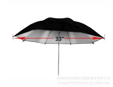 33inch Светоотражающий зонт Светоотражающий зонт для фотостудии Светоотражающий зонт со вспышкой Студийный мягкий свет Оборудование для фотосъемки на открытом воздухе