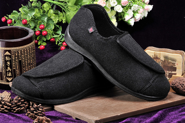 Giày cotton có thể điều chỉnh rộng Thích hợp cho bàn chân sưng Bàn chân rộng Mỡ ngón tay cái hướng ra ngoài có thể mang giày thông thường Giày cotton tại nhà