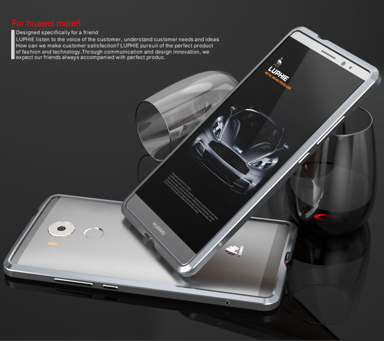 Luphie Blade Sword Slim Light Aluminum Bumper Metal Shell Case for Huawei Mate 8