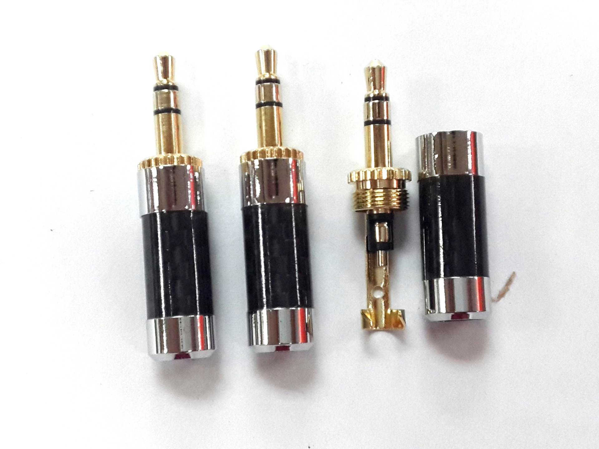 欧雅德碳纤镀铑3.5立体网花无台阶/欧雅德3.5立体/3.5立体插头