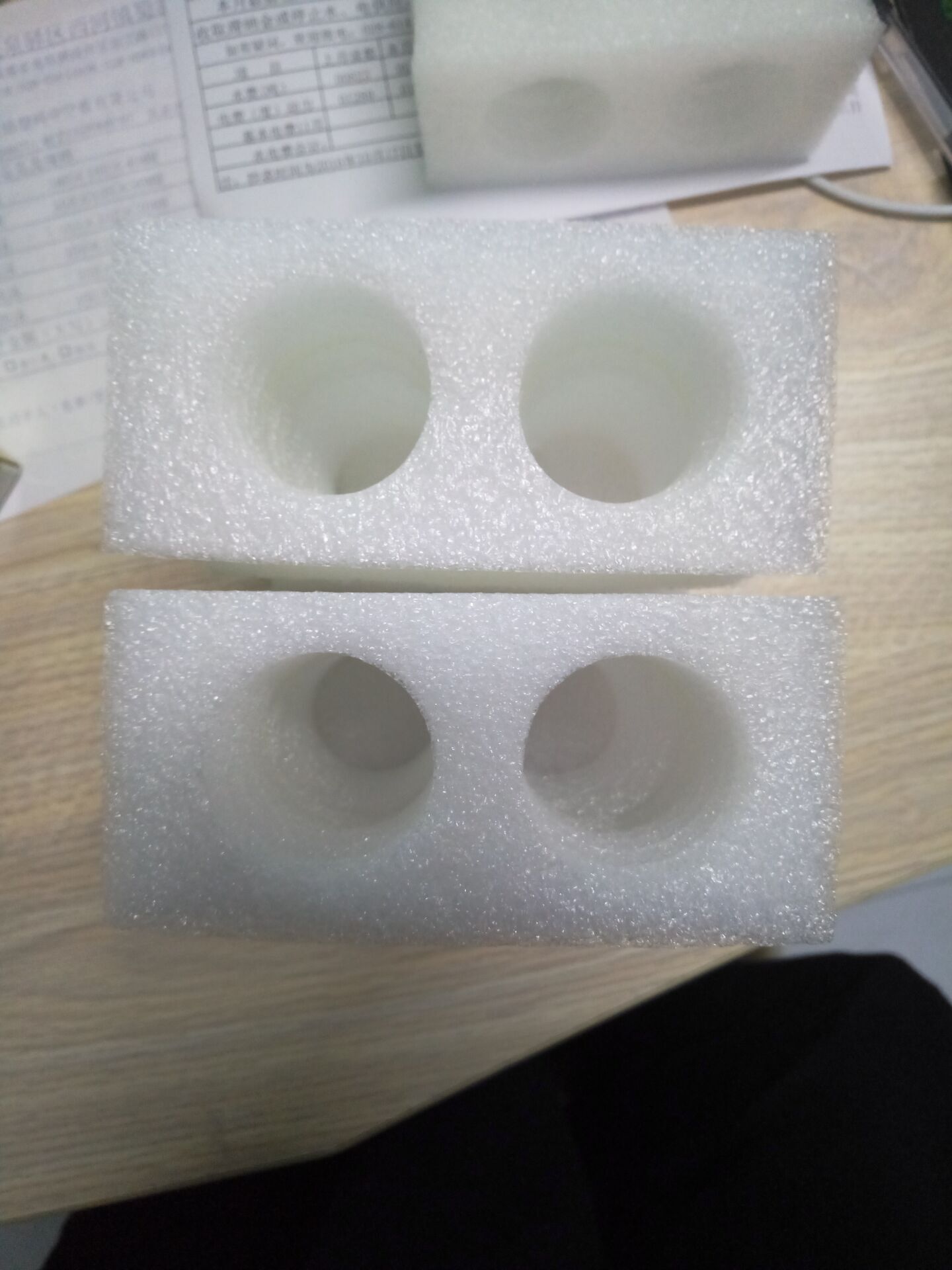 供应圆孔成型防震包装海绵/白色EPE包装海绵