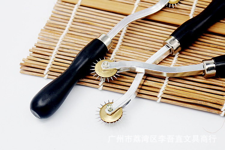 高级黑色划布轮 铜头针形划线轮、描线轮、压布轮、皮革工具 轮刀