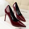 European and American style simple thin heel high heel shallow mouth pointed sexy thin professional ol women’s single sh