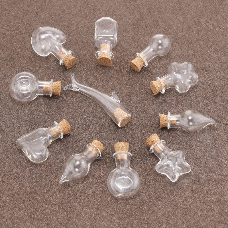 5g Weight Ornaments Jewelry Making Type 2.5-3CM Jewelry Making Size Drift bottle Classification 1 Piece Quantity Wooden plug, Glass Material Geometric Pattern Simple Style Style 1 Piece 2.5-3CM Wooden Plug Glass Geometric Drift Bottle 29