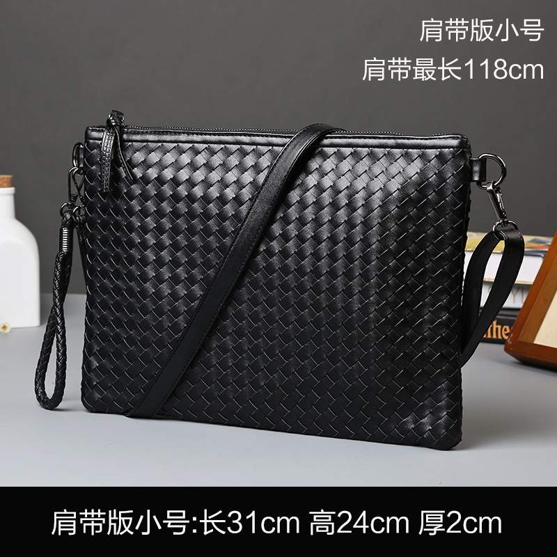 New Korean version men's hand woven trendy men's bag fashion women's letter envelope iPad grab bag A4 file bag wholesale