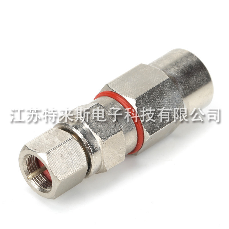 75-9 two-section copper waterproof head double lock coaxial cable f head shielding net and aluminum tube cable Universal 75-9 two-section copper waterproof head double lock coaxial cable f head shielding net and aluminum tube cable Universal