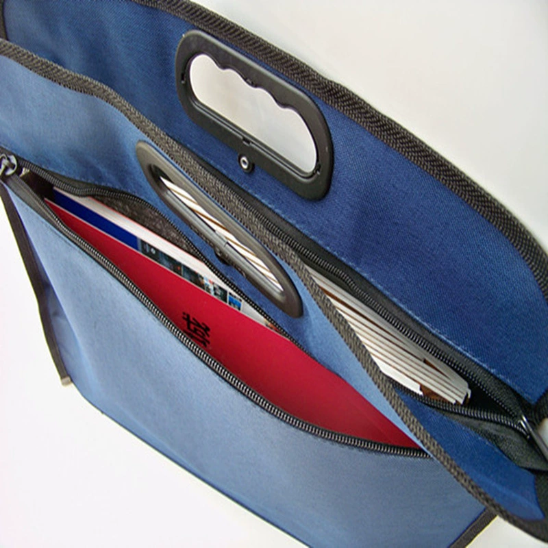 B4双层双拉链 Handheld shopping bag, cloth bag, oxford cloth