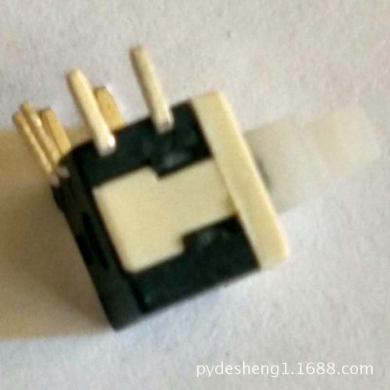 厂家直营侧插侧按自锁开关5.8x5.8 卧式高头6脚插件按键开关