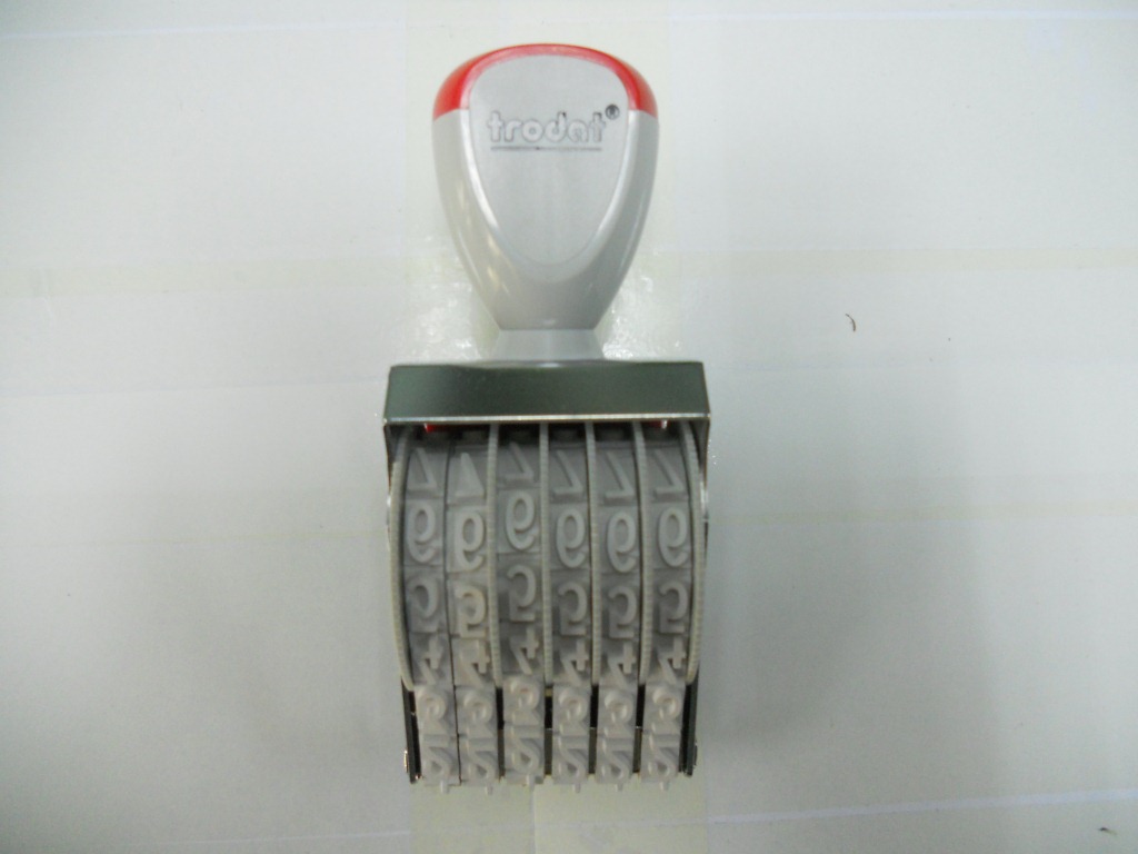 ��Ʒ׿��1596ӡ�� �ָ�9MM 6λ����ӡ�� Trodat �ɵ�ת�������� 