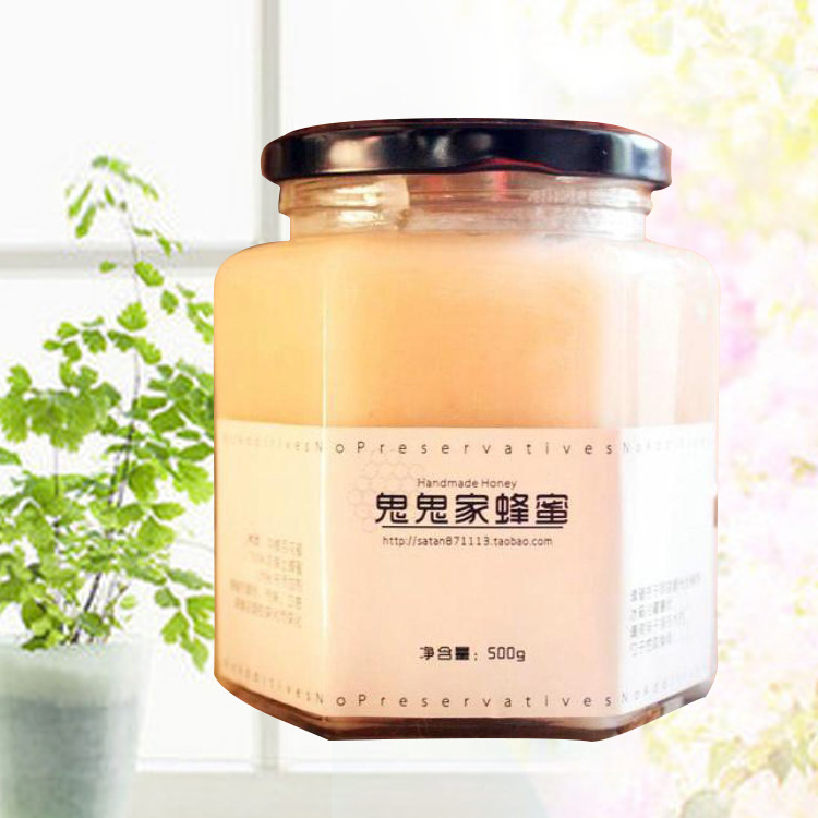 供应100ml六棱酱菜燕窝果酱蜂蜜玻璃瓶 罐头调料密封蜂蜜玻璃瓶