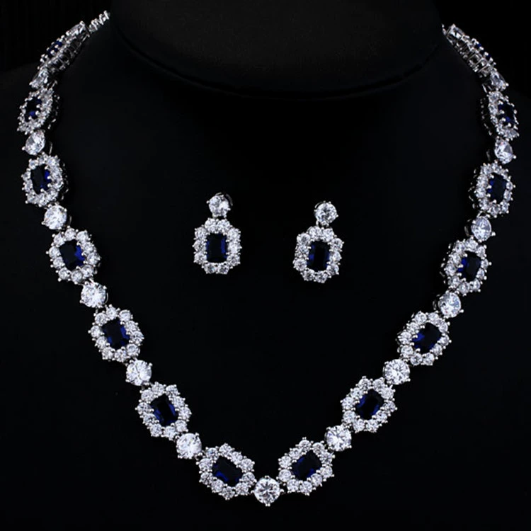 Модное crystal ожерелье, ожерелье и серьги, комплект, аксессуар для невесты, городской стиль