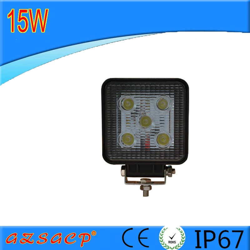 Квадратная LED рабочая фара для SUV, суперяркий модернизированный противотуманный помощник, 15Вт