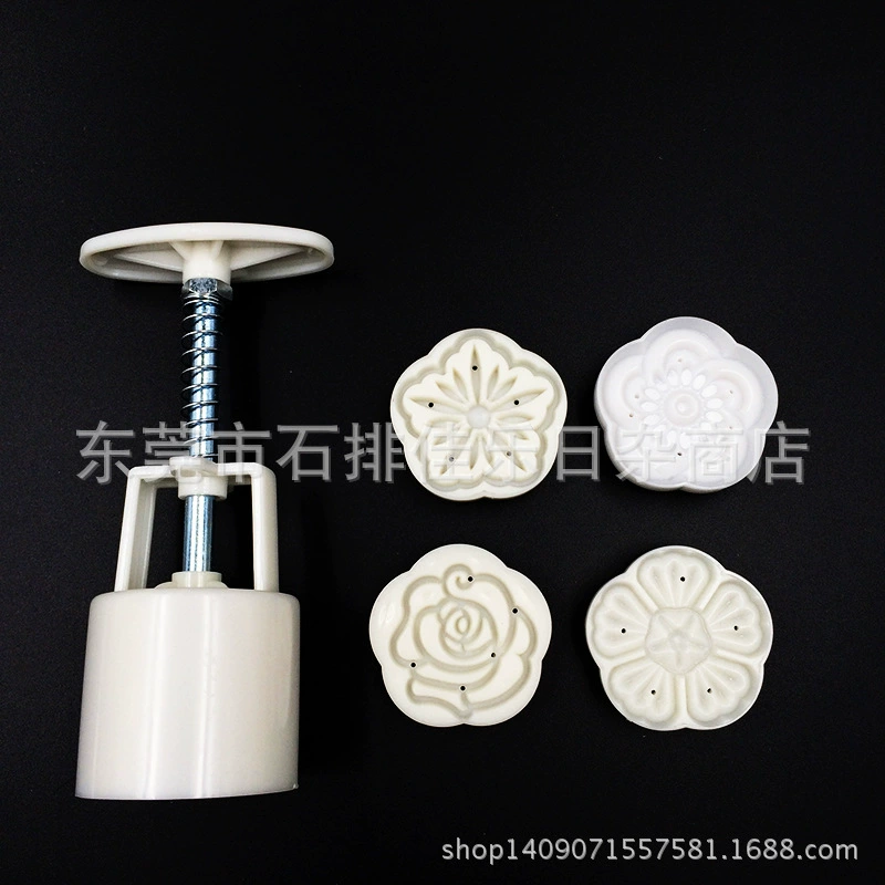 Оптовая форма для лунного торта 4 костюма 50 г форма для лунного торта середины осени цветы и растения цветения сливы