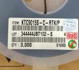 贴片三管 KTC9015S-C-RTK/P SOT-23封装 KEC品牌 一盘3K