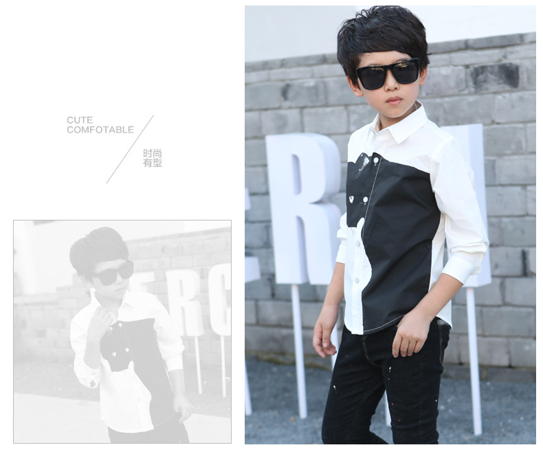 Chemise garcon à manche longue - Ref 2077333 Image 18