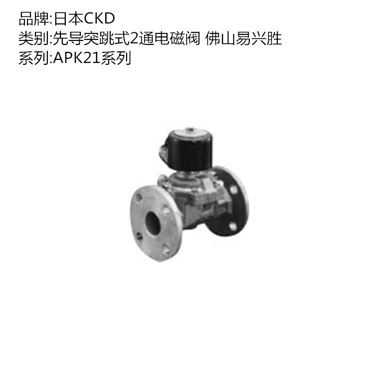 日本CKD口径DN40电磁阀APK21-50F-C4A-AC220V 蒸汽用法兰口2通阀