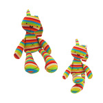 婴幼儿条纹兔毛绒玩具玩偶 毛线玩具 安抚抱偶玩偶