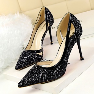 6633-6 han edition fashion sexy nightclub show thin hollow out shoes high heels