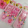 Cartoon children's jewelry, set, beads from pearl, accessory for princess, necklace, ring, hairgrip, wholesale