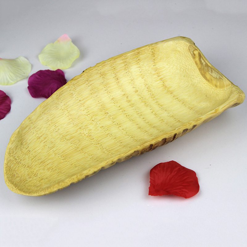 wholesale originality modern The original ecology Zhugen Tip Fruit plate household a living room Dry Fruits melon seed Tray Candy dish