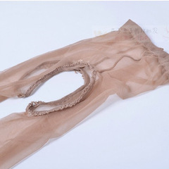 Wholesale sexy lingerie: no-slip pantyhose, ultra-thin, sheer, open-crotch silk stockings with mesh design—perfect for tempting and showcasing your curves!