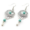 Retro ethnic accessory, turquoise hydrolate, earrings, European style, ethnic style