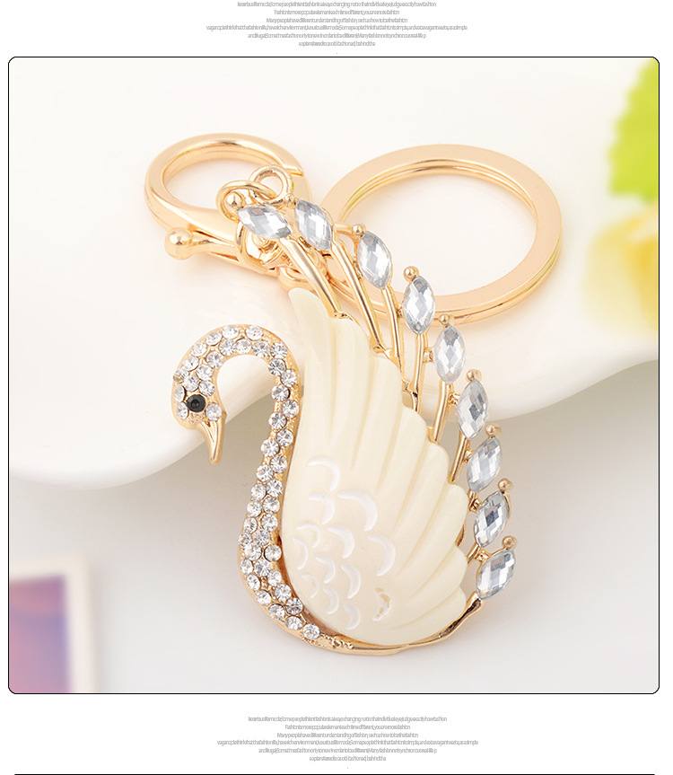 Cute New Style Alloy Swan Women's Bag Pendant Keychain display picture 6