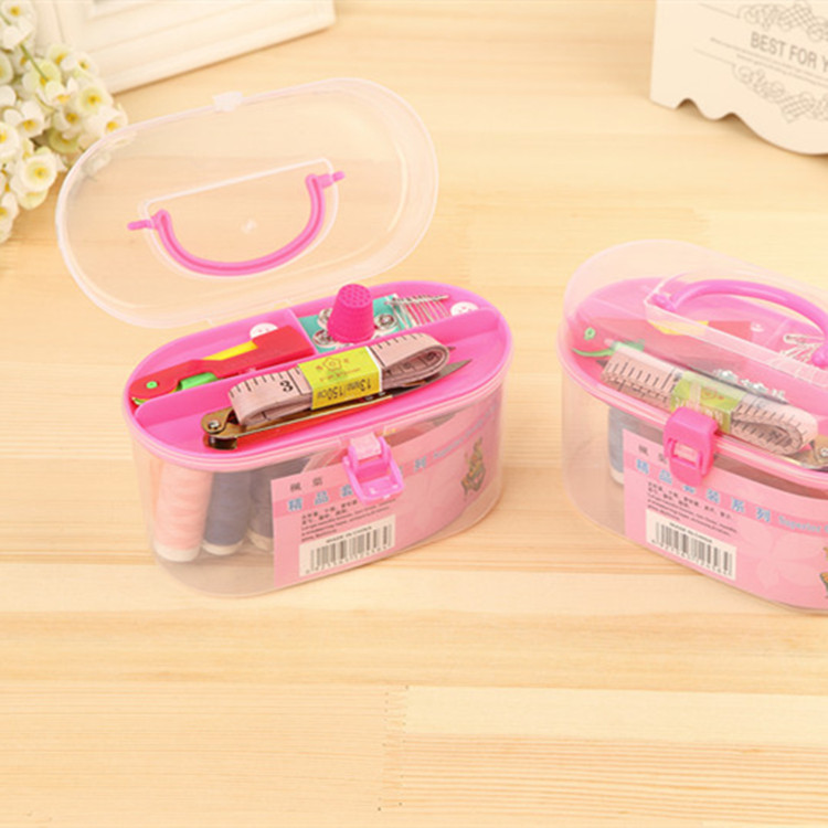 Caja del tesoro del hogar grande caja de costura multifuncional hogar all-around portátil acabado bolsa de costura