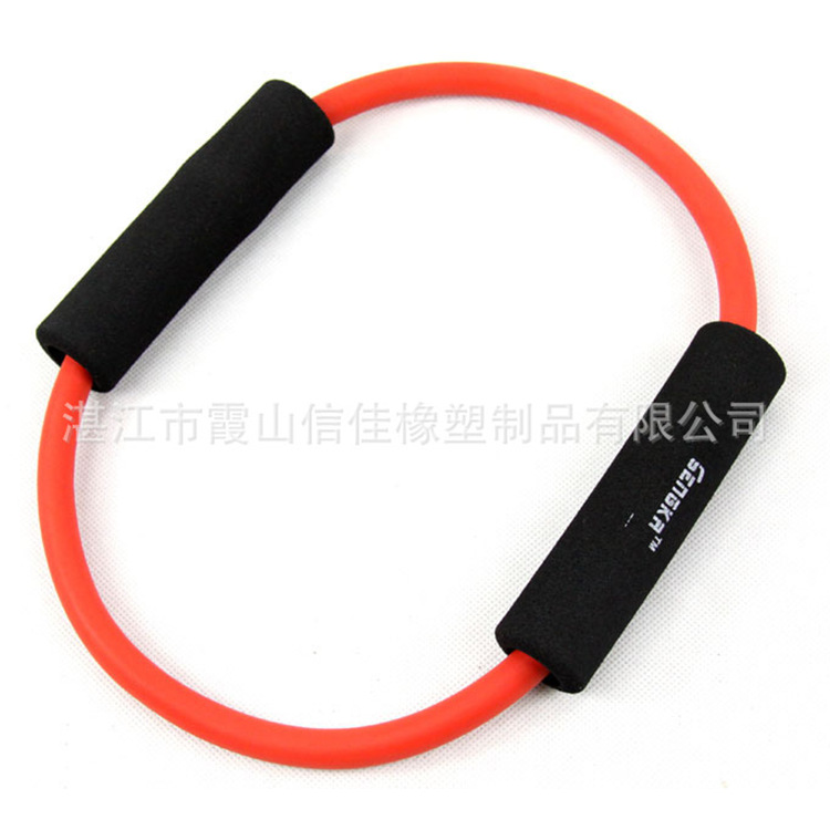 厂家供应 8字组合拉力器 O字乳胶管健身美腿拉力器 家用健身器材