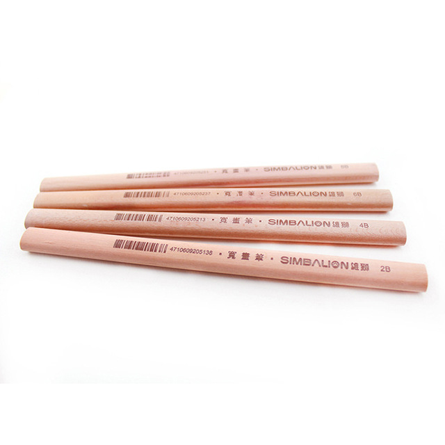 雄狮宽芯素描铅笔2b 4b 6b 8b美术绘画铅笔扁头木工标记笔 价格 厂家 哪里买 我有货 B 5yoho Cn