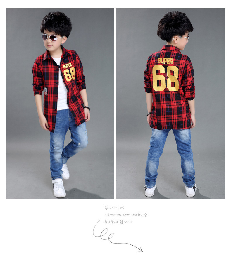 Chemise garcon à manche longue - Ref 2077061 Image 13