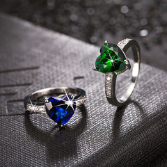 Alibaba.com Amazon Ring - Hot Selling Micro-Faceted Diamond Heart Ring - Factory Direct Sales