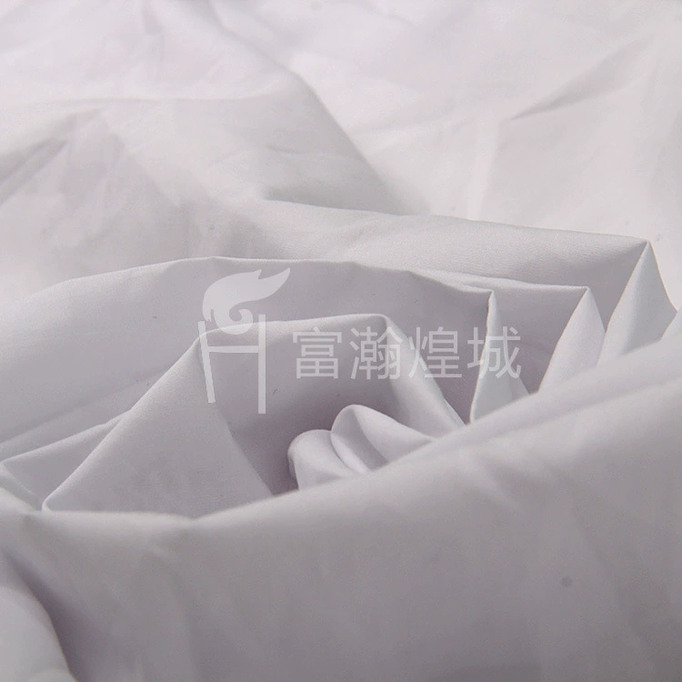 In-stock supply 40*40 bleached fabric, imitation Tencel process poplin high-density fabric for clothing with plain weave