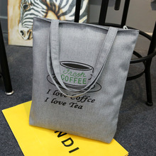 新款百搭卡通帆布购物袋女士单肩包手提包外贸跨境货源厂家直销