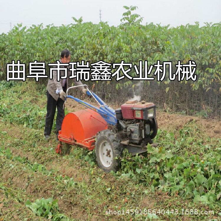 手扶车带动的收获机 收获机厂家 新款二合一型马铃薯收获机