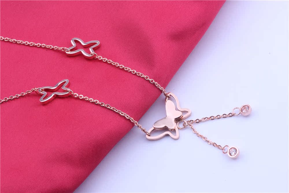 Plating Design Simple Style Butterfly Stainless Steel Stainless Steel Bracelets In Bulk