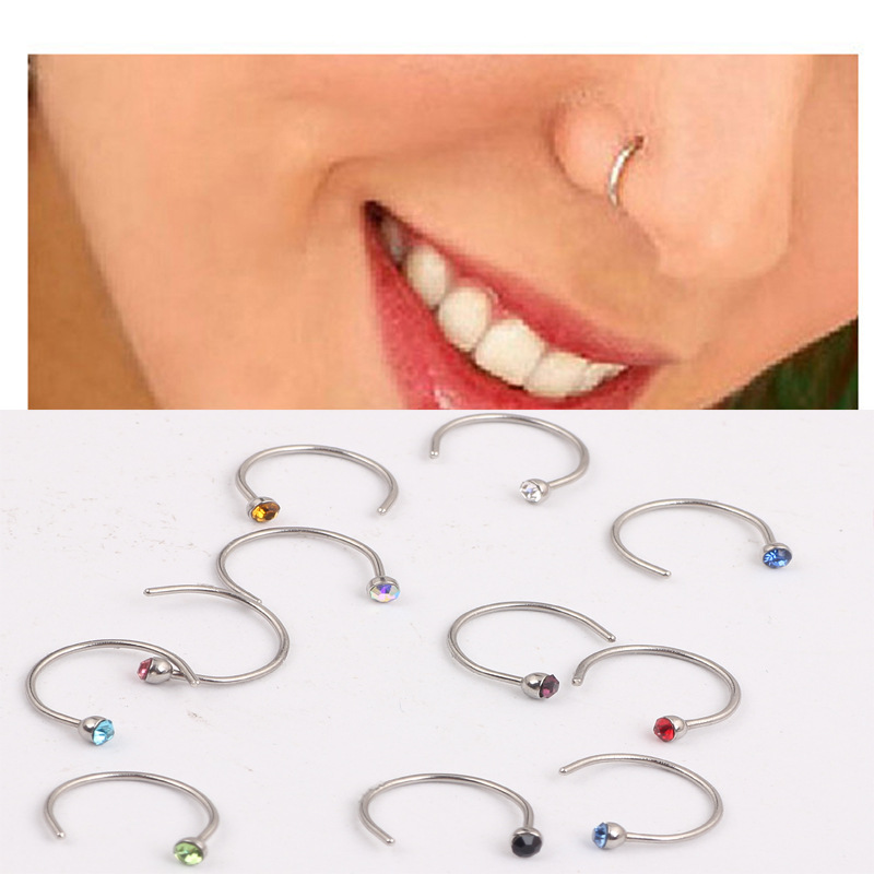 Labret stud lip piercing jewelry styling detail
