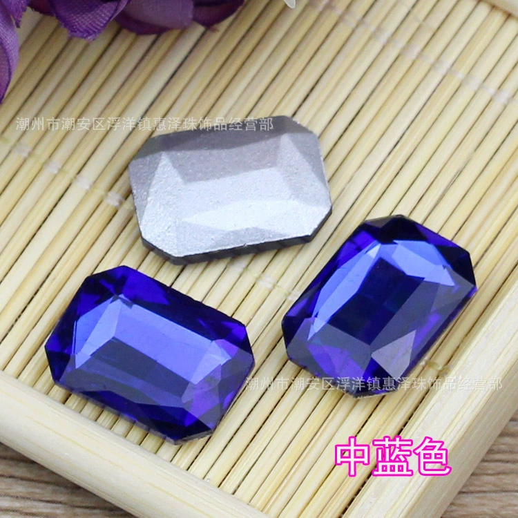 Прямоугольное стеклянное бриллиантовое изделие, DIY, 18 мм