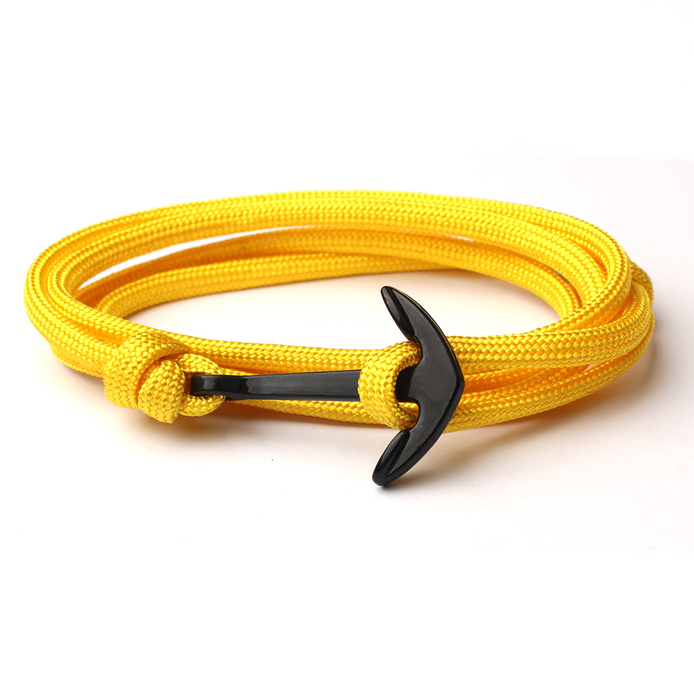 1 Piece Quantity Daily, Party Occasion Men's Unisex Retro Bracelets Anchor Alloy Braid Handmade Men's Chain Bracelets