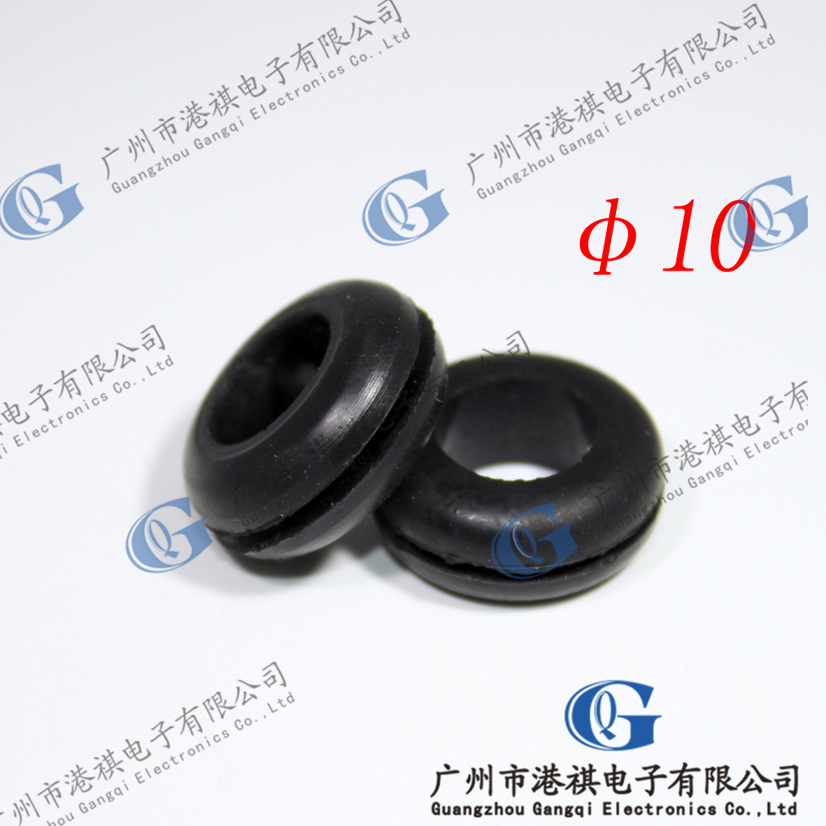 护线圈双面电线保护套黑色橡胶硅胶护线环护线套过线圈φ10-φ18