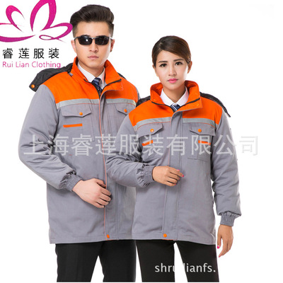 定做全棉工装棉服 加厚丝棉做内里 可按要求定制