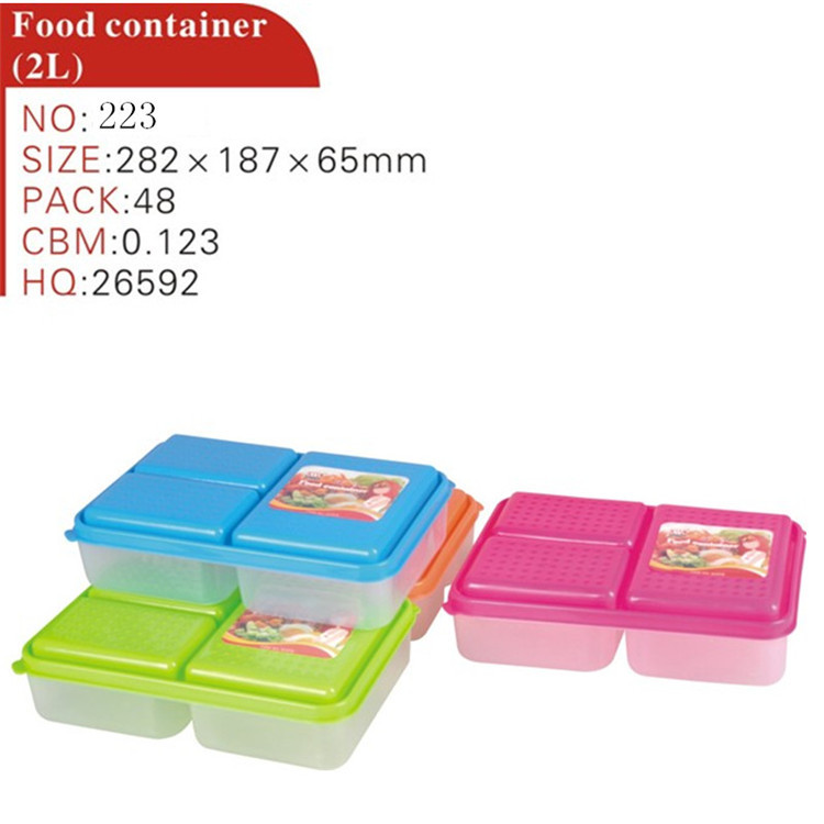 Jieyang Plastic Three lattice Crisper Promotion gift Storage box Sealed box No. 223