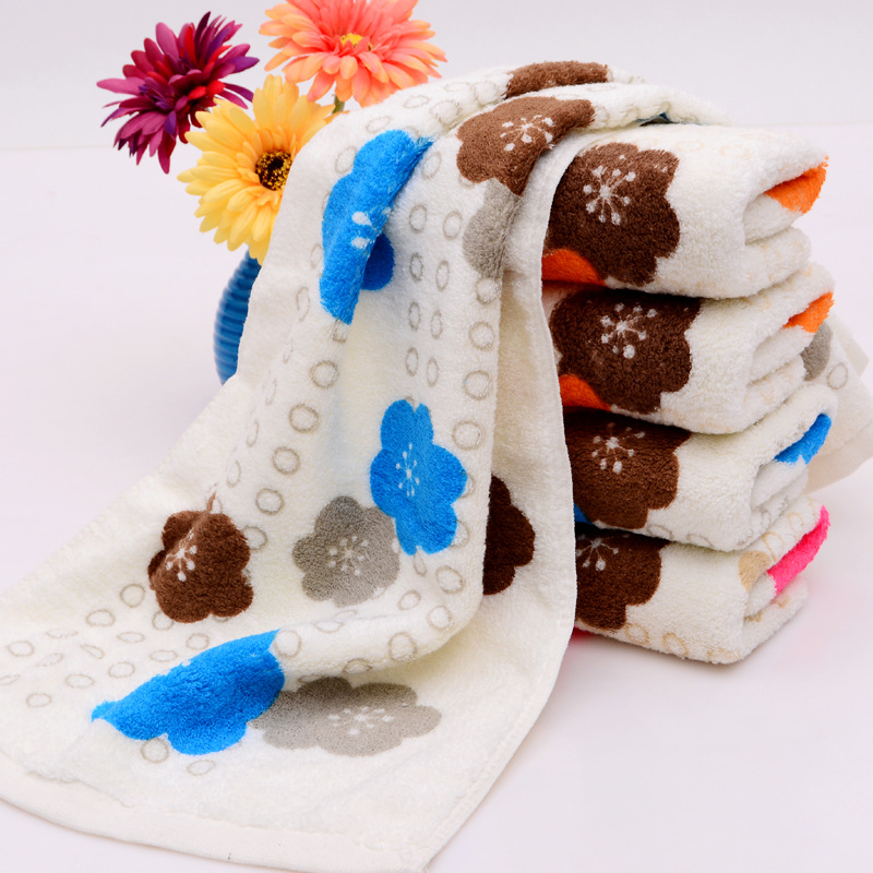 益连19新款毛巾柔软吸水毛巾棉质印花毛巾定制大花朵婚庆礼品毛巾|ru