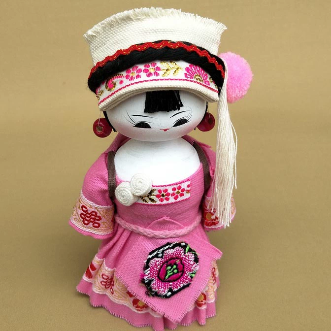 Красочные льняные Этнические куклы украшения дома деревянные украшения Креативный дизайн туристический сувенир детская игрушка